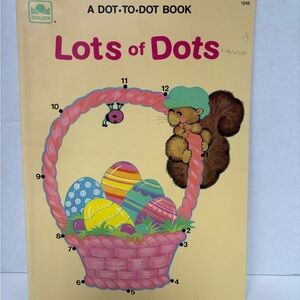 Vintage 1990 Golden Book – “Lots of Dots” Dot-to-Dot Activity Book